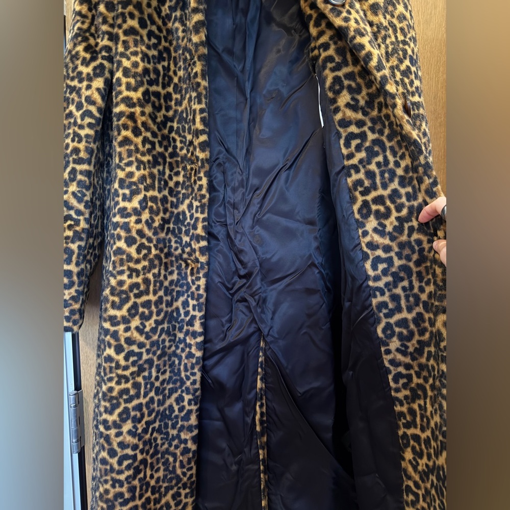 & Other Stories Faux Fur Leopard Coat - Picture 7 of 9